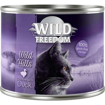 Wild Freedom Икономична опаковка Wild Freedom Adult 12 x 200 г - Hills патица и пиле