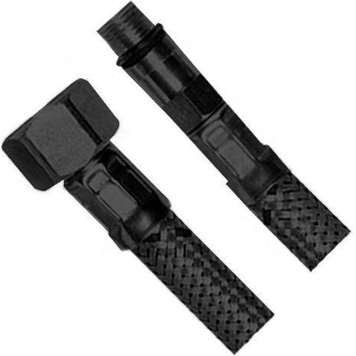 AQUALINE Flexibilní nerezová hadice M10x3/8", 40cm, černá mat (33354B)