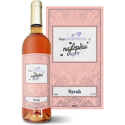 Sablio Moja kamarátka je najlepšia Syrah ružové suché víno 12 % 0,75 l (čistá fľaša)