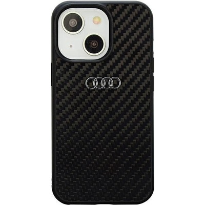 Audi Кейс Audi Carbon Fiber за iPhone 14 6.1", черен / черен, твърд, AU-TPUPPCIP14-R8/D2-BK (6955250225342)