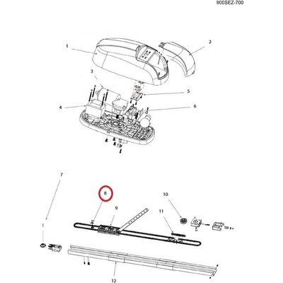 570SENSSEZCA mechanický doraz na dráhu pre pohon SEZ