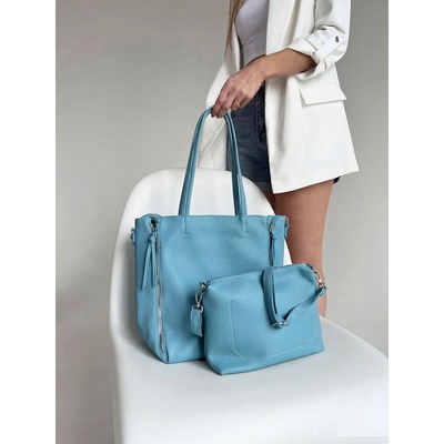 Modrá kabelka na rameno 2v1 PB-9703-25-denimblue