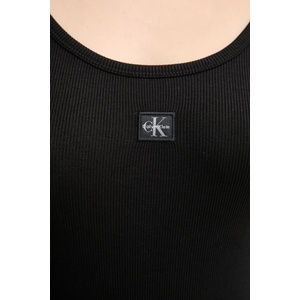 Calvin Klein Jeans блуза с дълги ръкави дамска от памук с еластан (LV047D218G)