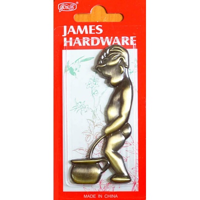 Piktogram symbol WC Páni 3D BRONZ samolepící