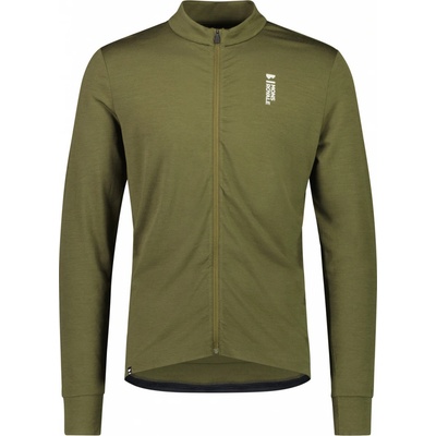 Mons Royale ROAM CARGO MERINO AIRCON FULL ZIP LS dark olive