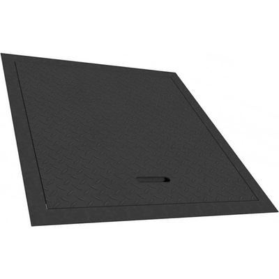 Scobax Steelsafe hranatý poklop 754 x 454 mm černá