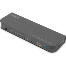 DIGITUS KVM-Switch 4-Port 4K60Hz, 4xDP in, 1xDP/HDMI out