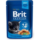 Krmivo pre mačky Brit Premium Kitten Chicken Chunks s kuracími kúskami 100 g