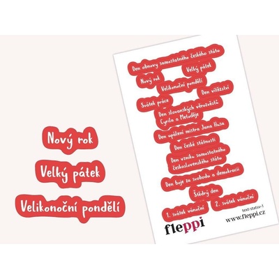 Fleppi Samolepky Státní svátky MINI_STTSV1