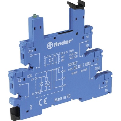 Finder 93.01.0.024 patice pro relé S úchytným třmenem , s LED diodou, S EMV odrušením , Finder řada 34, Finder 34.51.7.0