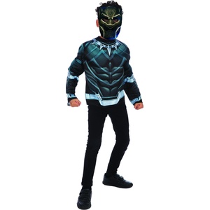 Rubies Детско горнище и маска Black Panther Размер - деца: S: 104 см
