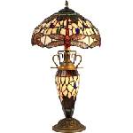 PREZENT 1710 - Настолна лампа TIFFANY 2xE27/60W + 1xE14/7W/230V (1710)
