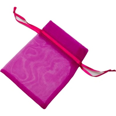 Dárkový pytlík 9x11 cm organza - růžová pink (10 ks)