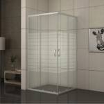 Inter Ceramic Обикновена душ кабина ICS 275/31NEW 90*90 EASY ASSEMBLE Inter Ceramic, 90x90x180см, 4мм, рисувани калени стъкла, квадратна, с две плъзгащи се врати (275/31NEW 90*90 EASY ASSEMBLE)