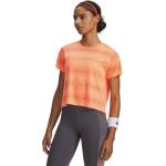 Under Armour Фланелка с къс ръкав Under Armour Women's Velociti Short Sleeve Performance Gym Top - Tangerine/Refl