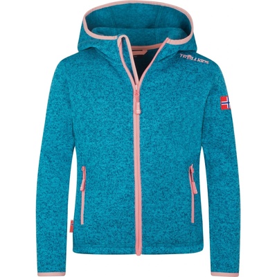 TROLLKIDS Детско поларено яке Trollkids Girl's Jondalen Jacket XT Fleece jacket - Harbor Blue / Peony Rose - размер 104 (EU) (703-2534-1313)
