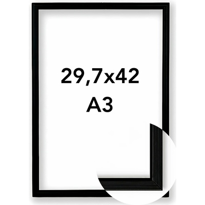 Fotorámeček Virginia Rozměr: A3 - 29,7 x 42 cm, Barva: Černá, Typ zasklení: Plexi