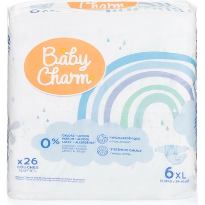 Baby Charm Super Dry Flex 6 XL 13-18 kg 26 ks
