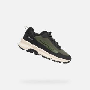 GEOX Хаки детски обувки за първи стъпки Geox Flexyper Plus Geox | Zelen | Момчешки | 32