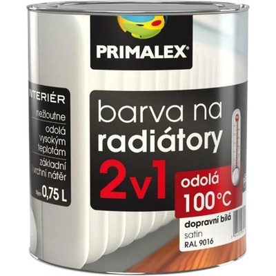 PRIMALEX Farba na radiátory 2v1 RAL 9016 0,75 L biela
