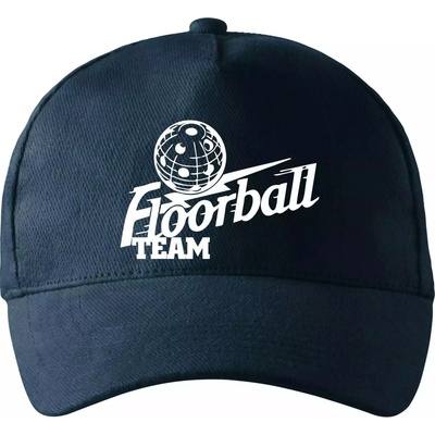 Florbal team so zahnutým šiltom a mosaznou sponou Tmavomodrá takmer čierna