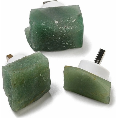 Nefertitis Avanturínová USB lampička zelená NF55064 - cca 3 - 4,5 x 2,5 - 4 cm