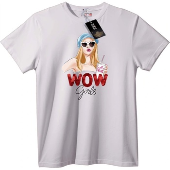 NOONEBRAND Тениска Момиче WOW със Сок - XL, Black