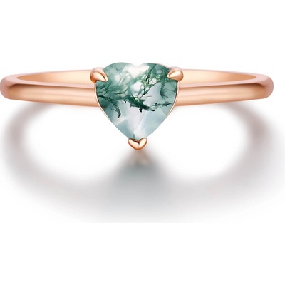 Olivie Stříbrný prsten MECHOVÝ ACHÁT ROSE 8516