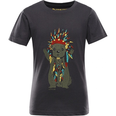 Alpine Pro Детска тениска от органичен памук ALPINE PRO ECOMO 3 obsidian вариант pa ALPINE PRO | Siv | Момчешки | 92-98