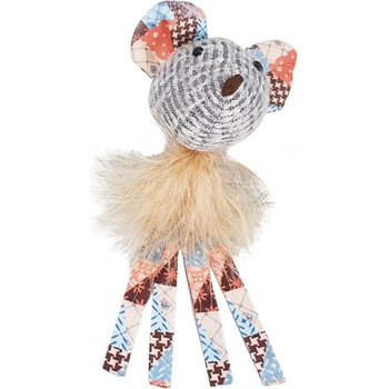 Nobby hračka pro kočky Myš s peřím a Catnipem 15 cm