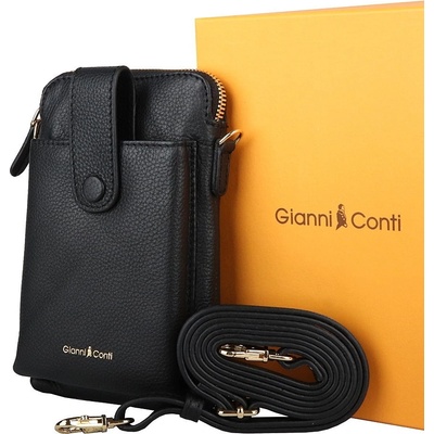 Gianni Conti Luxusní kožená crossbody 305 černá