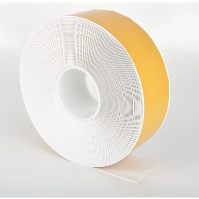 Odolná podlahová páska WT-500 se zkosenou hranou – PVC, bílá, 100 mm × 25 m