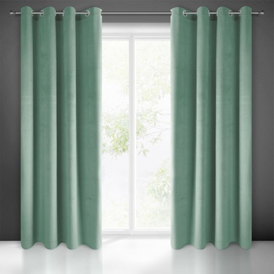 Dekorační velvet závěs s kruhy PIERRE CARDIN 140x250 cm mořská zelená, (cena za 1 kus) MyBestHome