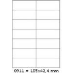CDRmarket Самозалепващи етикети 105 x 42, 4 мм, 14 етикета, A4, 100 листа (R0ECO.0911A)
