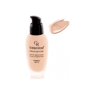 Golden rose Make-up SATIN smoothing SPF15 dlouhotrvající sklo-pumpa 28 34 ml