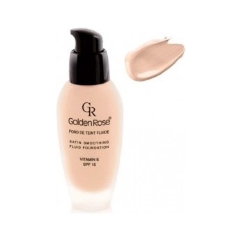 Golden rose Make-up SATIN smoothing SPF15 dlouhotrvající sklo-pumpa 28 34 ml