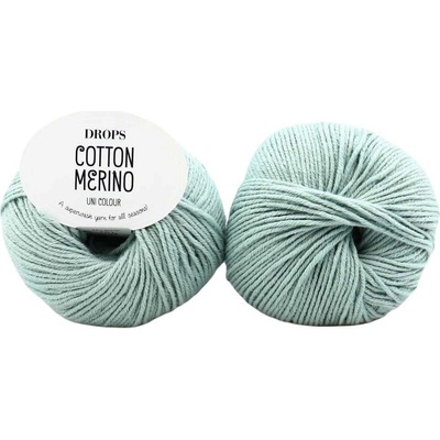 Drops Cotton Merino 29 šedozelená
