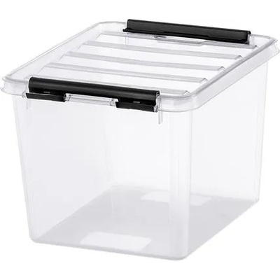SMARTSTORE Пластмасова кутия за съхранение, 3 литра, с черни дръжки, SMARTSTORE "Classic 3", прозрачна 3522070 (3522070)