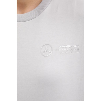 adidas Памучна тениска adidas x Mercedes дамска в сиво JW3482 (JW3482)