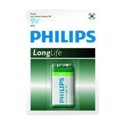 Philips Батерия philips longlife, 9v, 6f22 (6f22l1b/10)