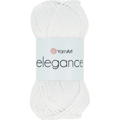 Yarnart Elegance 117 biela s trblietavým vláknom