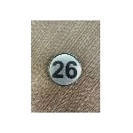 PREVENTA ЦИФРА 26 СРЕБРИСТ КРЪГ 4см (ck26-srk)