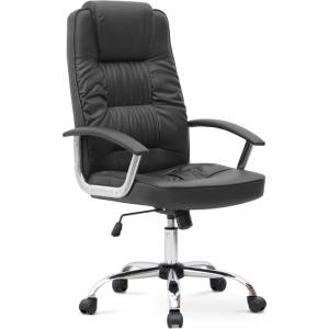 TopMebel Офис стол Arial TopMebel от PU кожа в черен цвят 62x63x112/122cm