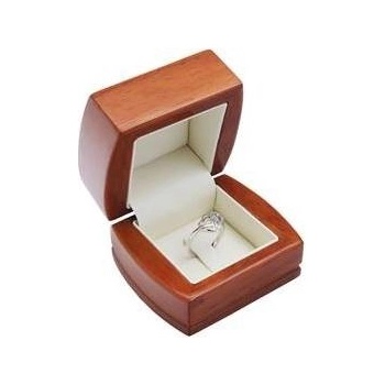 Šperky4U Dřevěná dárková krabička na zásnubní prsten KR0144