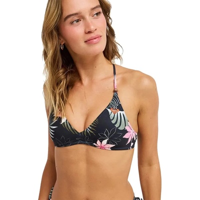 Roxy Paradise Fleur Athletic Triangle bikini top - Black (Anthracite Paradise Fleur Swim)
