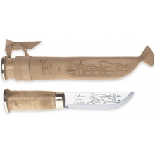 Marttiini Lapp knife 240 stainless steel/curly birch/leather 240010