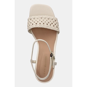 Tommy Hilfiger Сандали Tommy Hilfiger CROCHET LTHR KITTEN SANDAL в бежово FW0FW08587 (FW0FW08587)