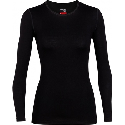 Icebreaker Дамско мериносово термобельо Icebreaker Women's 260 Tech L/S Crewe Merino base layer - Black - размер XL (115-0936-0115)