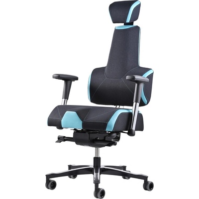 Prowork THERAPIA E+GAMER černo-tyrkysová