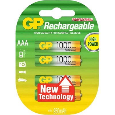 GP Batteries Акумулаторна батерия GP AAA 1000Mah 4бр